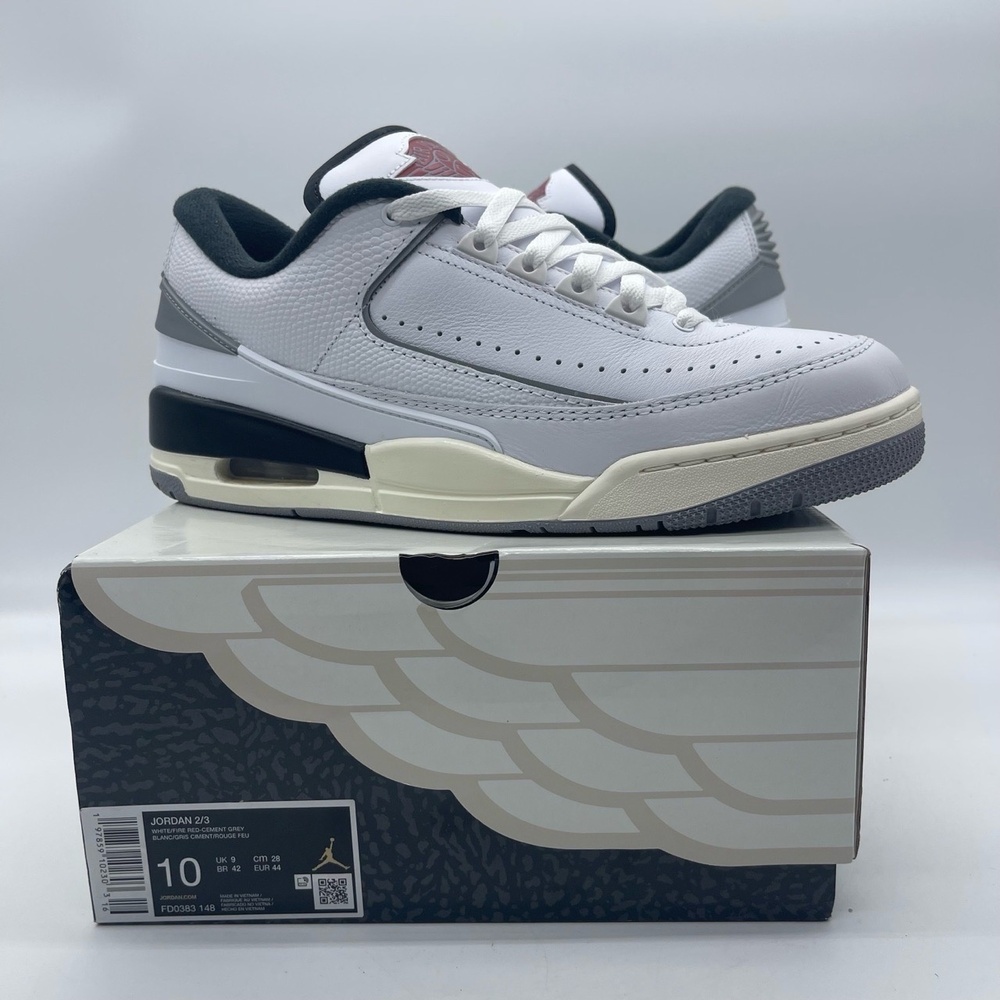 Nike Air Jordan 2/3 FD0383-148 Men's Size 10 Shoes White Black Athletic Sneakers
